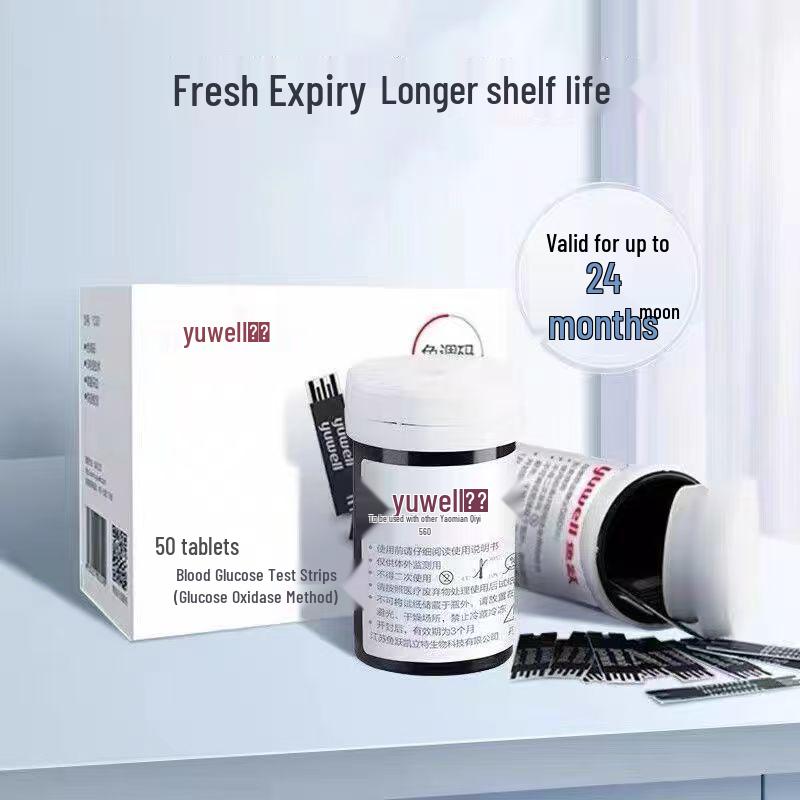 Высокоточные тест-полоски для измерения уровня глюкозы в крови Yuyue 560 и глюкометр без кодирования для домашнего использования