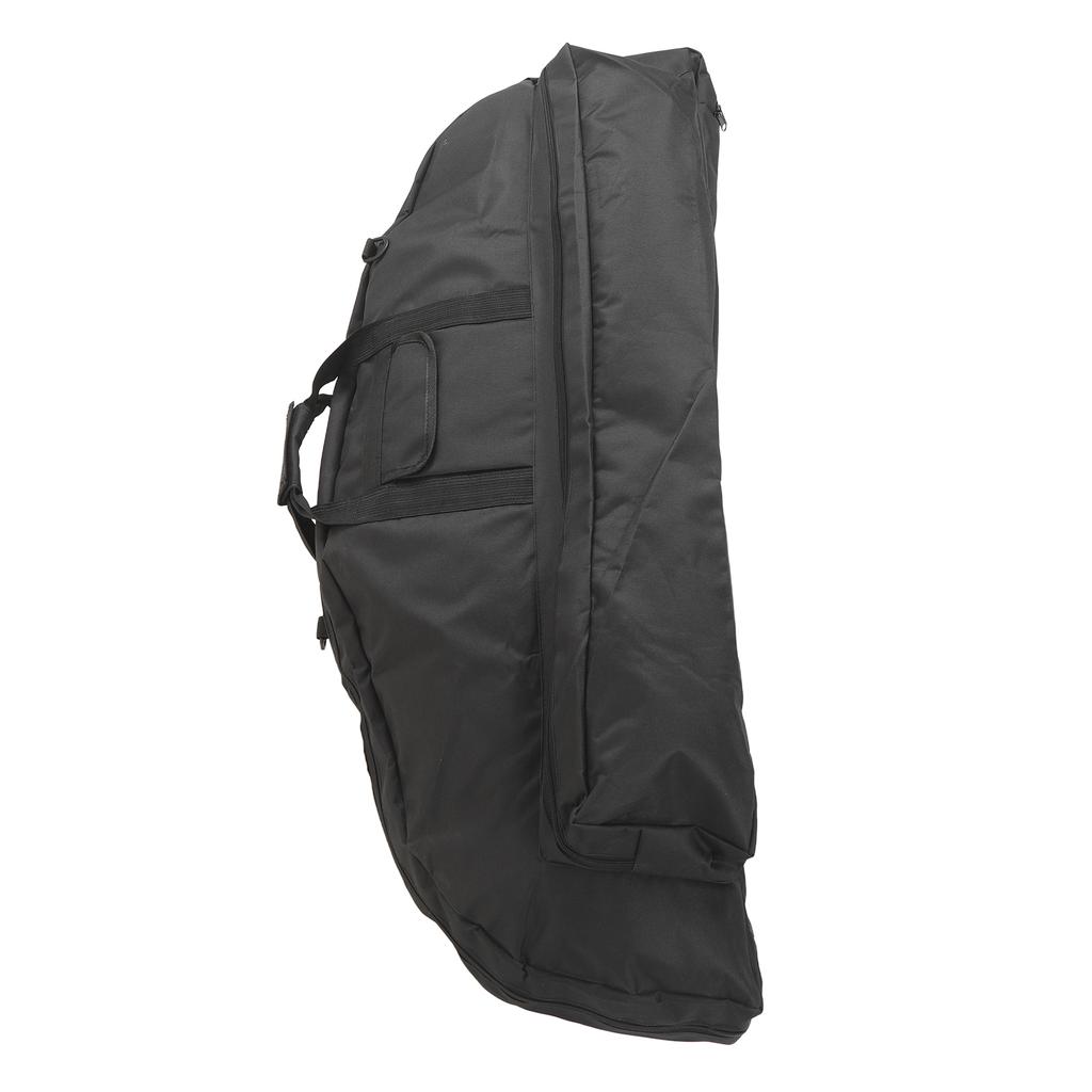 Compound Bow Bag Canvas Large Capacity Comfortable Grip Portable Bow Bag with Arrow Pocket for Outdoor 115cm Black