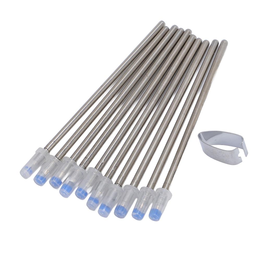 10PCS D1 Ballpoint Refills Metal 0.5mm Ultra Fine Water Based Replaceable Ballpoint Pen Refill Tips