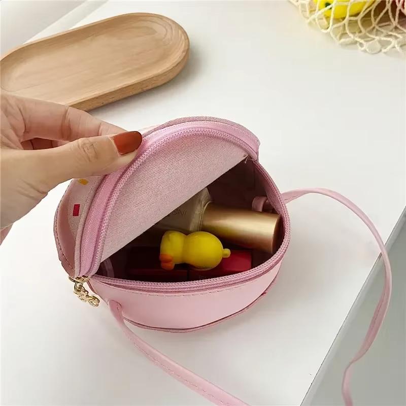 Children's Messenger Bag Adjustable Wide Strap Travel Handbag New Kids Crossbody Bag Girl Cute Donut Girl Shoulder Bag