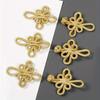 5PCS Gold Wire Chinese Cheongsam Button Dragonfly Knot Fastener Closures