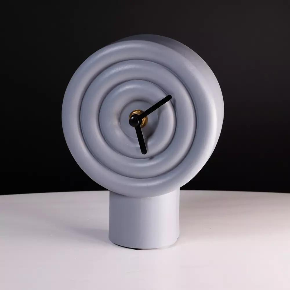 Decorative Standing Clock Modern White - 16cm