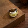 Vintage Creative Double Layer Engraved Line Entwined Ring for Women Niche Punk Multi-loop Rings Party jewelry Gifts