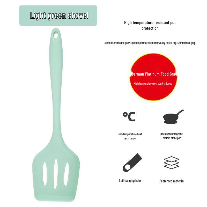 Heat-Resistant Silicone Spatula and Soup Ladle Set – Non-Stick, Food-Grade, Anti-Scald Kitchen Utensils