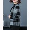 Повседневное короткое пальто в клетку, куртка для матери среднего возраста, весенне-осенний свободный кардиган, женская свободная бейсбольная форма, куртка