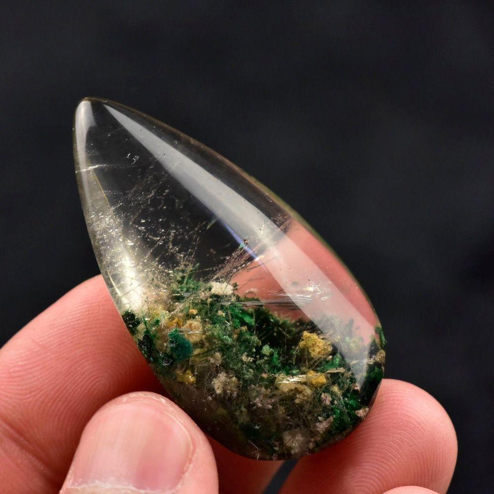 Декор Образец Драгоценного Камня Коллекционные Изделия Натуральный Призрачный Кристалл Кварц Фантомный Камень Лечебный Кулон