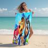 1Pc Police Party Celebration Beach Towel Microfiber Beach Towel Thin Absorbent For Beach Swimming Yoga Bath Sports 0917146