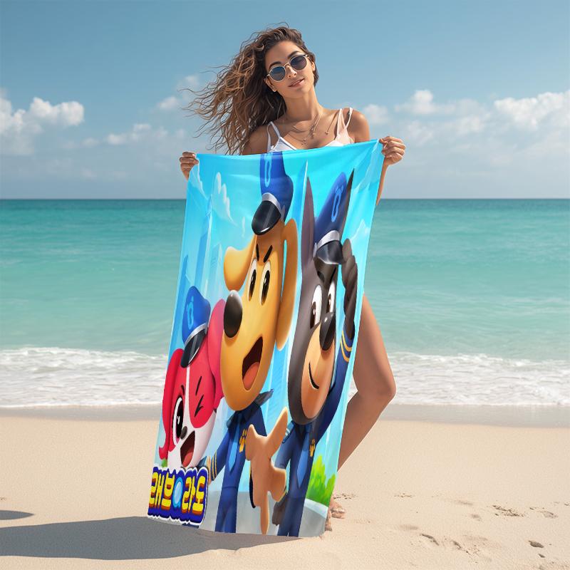 1Pc Police Party Celebration Beach Towel Microfiber Beach Towel Thin Absorbent For Beach Swimming Yoga Bath Sports 0917146