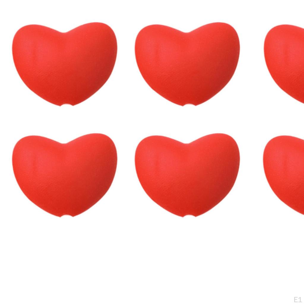 6 штук в упаковке силиконовые колпачки для спиц с отверстием 3 мм в форме сердца