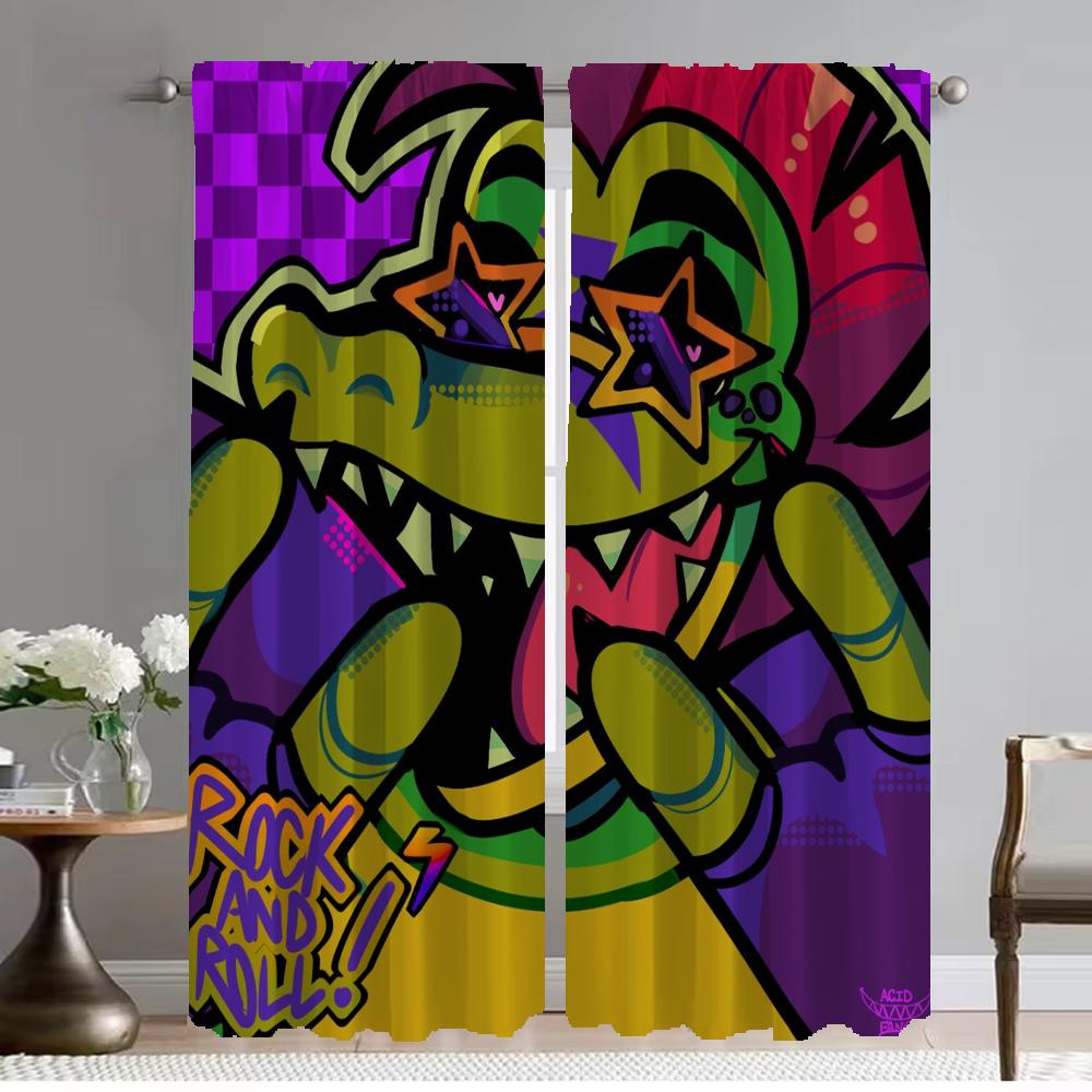 Fnaf Современные Шторы для Гостиной Камеры Тюль для Спальни Перегородка Затемняющие Шторы Шторы Для Кухни 2 Шт. Оттенки Ребенок