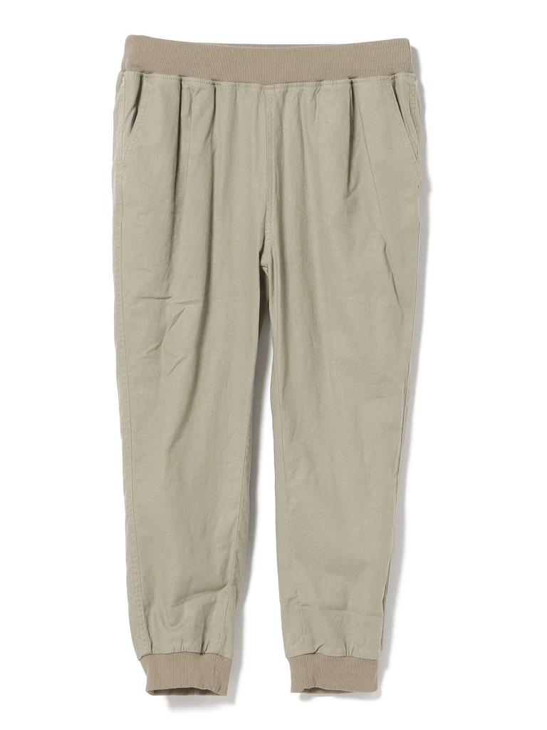 Beams Heart Linen Blend Dry Touch Jog Size M Women's Pants, Olive,