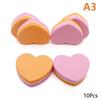 10Pcs Love Washable Nail File Sponge Block Sanding Multicolour Double Sided Polishing Tools Nail Care
