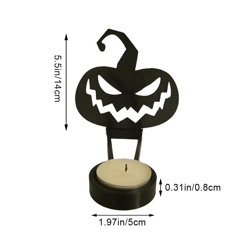 Дьявольская тыква Тыква Рыцарь Подсвечник Креативный Теневой Кастер Жуткая Атмосфера Подставка для Свечей Декор для Вечеринки на Хэллоуин
