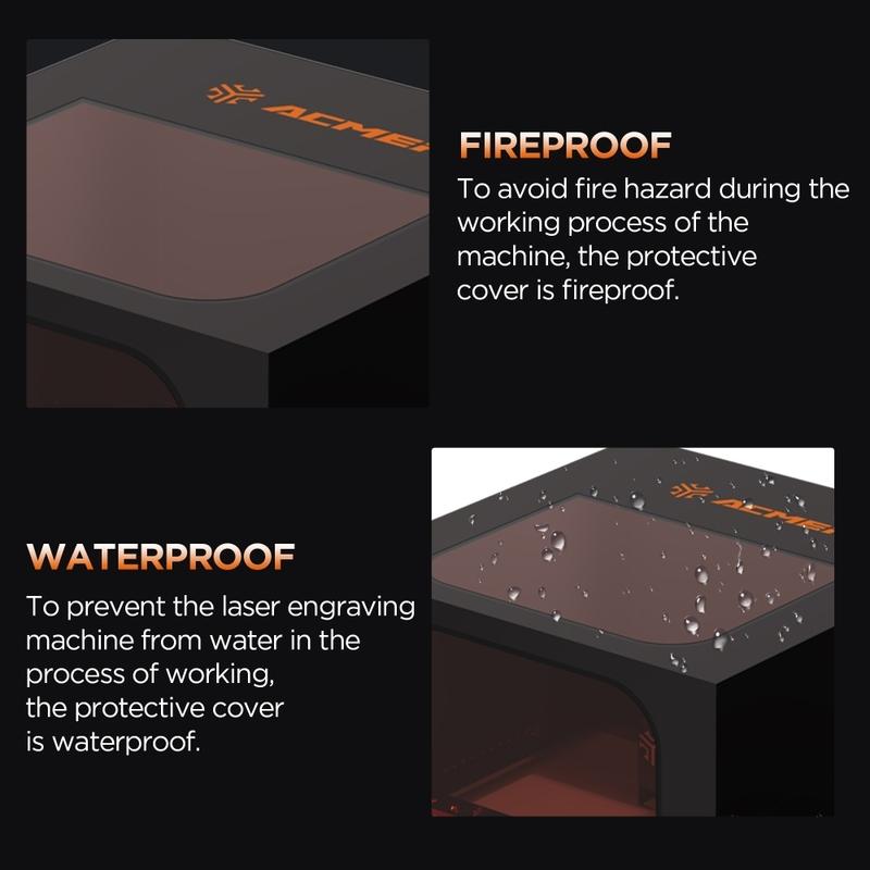 ACMER R20 Laser Protection Enclosure Laser Protection Vent Fireproof Dustproof Waterproof  Laser Engraving Protective Cover