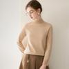 2026 Le Kasha Women's Pure Cashmere Sweater: 12 Gauge Flat Knit, Half-High Neck, Solid Color, Autumn/Winter Base Layer