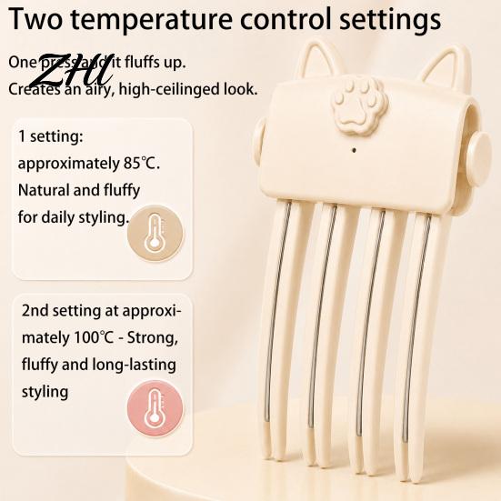 Hair Styling Gadget Electric Heated Volume Clip, Rechargeable Volumizing Clip for Bangs Styling, Root Lifter Fine Flat Comb with 2 Heat Settings Fast