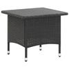VidaXL Tea Table Black 50x50x47 Cm Woven Resin