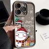 Чехол Merry Christmas Snowman Print для iPhone 16 Pro Max 15 14 13 Pro 12 11 XR XS 8 7 с рисунком пингвина, мягкий противоударный защитный бампер из ТПУ