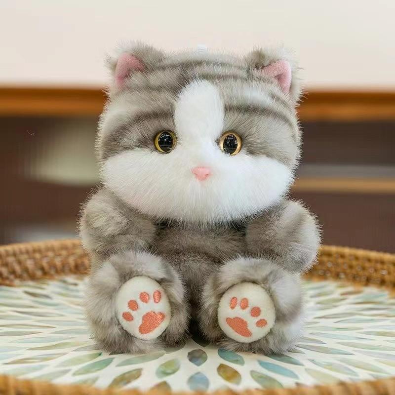 Плюшевая игрушка сиамской кошки с наполнителем из полипропиленового хлопка для подарка и коллекции