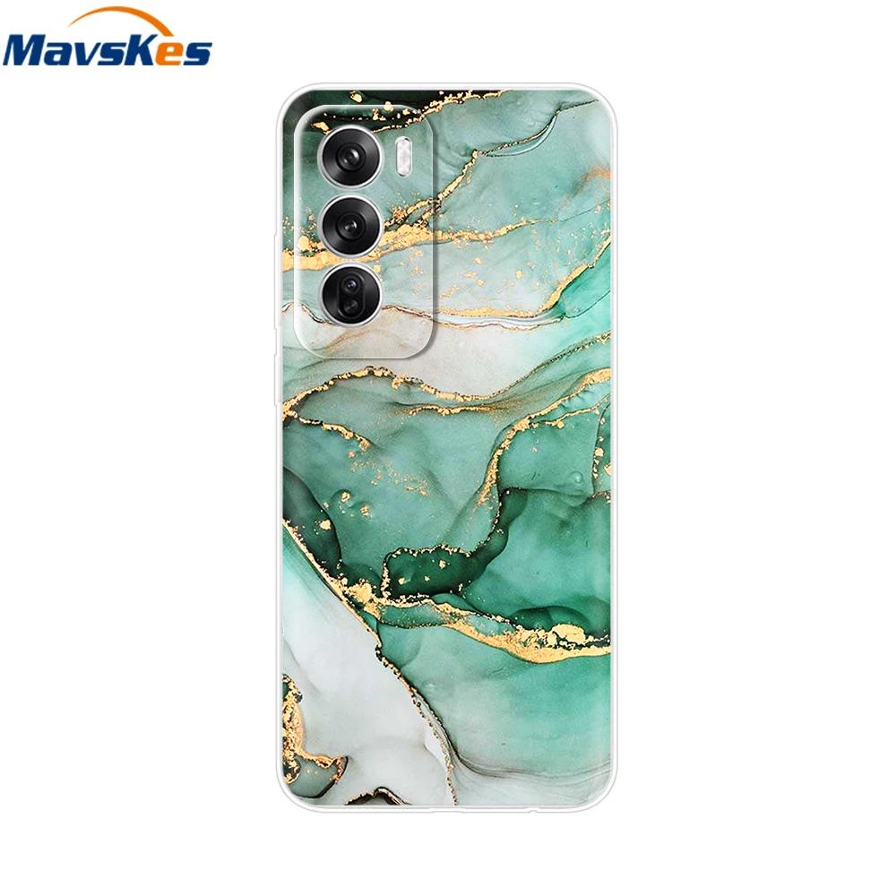 Чехол для OPPO Reno 12 Pro 5G Модный Цветочный Силиконовый Чехол для Телефона Для OPPO Reno 12 Чехол Reno12 Pro Бампер 2024 Мягкий Черный ТПУ Fundas