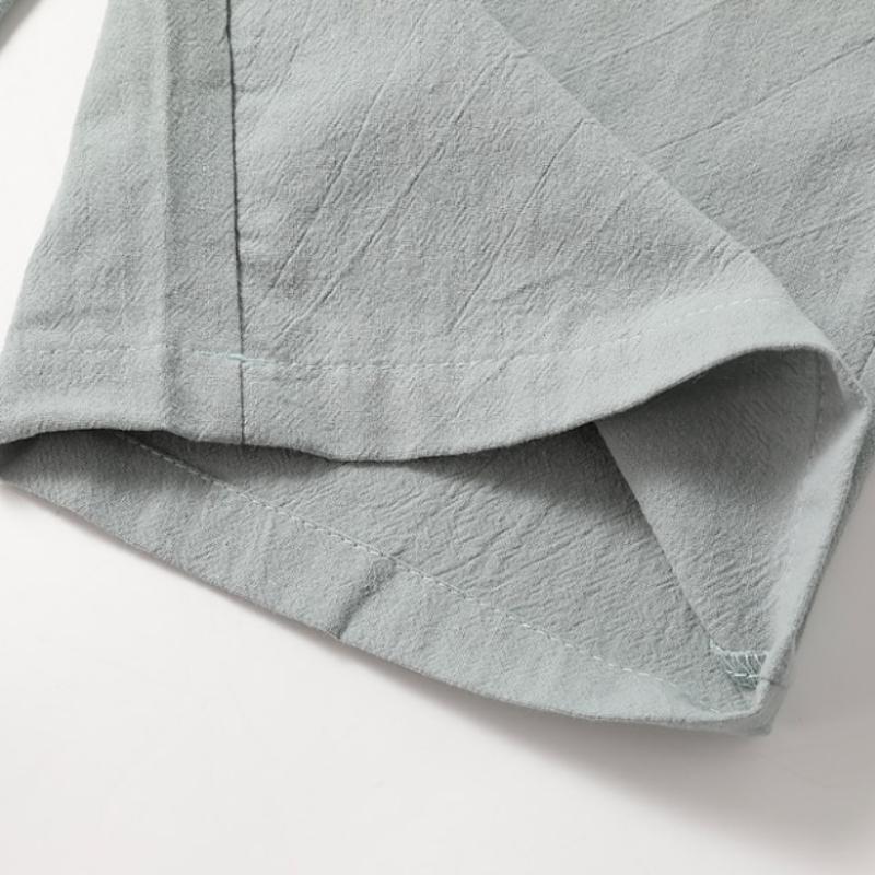 Men's Cotton Linen Trousers Summer Trousers Beach Trousers Drawstring Stretch Straight Trousers Comfortable Breathable Casual Daily Casual Trousers