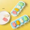 4 Cell Ice Cream Silicone Mold Summer Popsicle Mold Ice Pop Maker Fruit Juice Freezer Ice Tray Popsicle Mold Cake Baking Tools