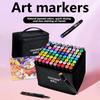 40/60/80/168 Colors Alcohol Markers Set Soft Brush Dual Tip Permanent Art Sketch Markers for Adult Artists Drawing Coloring