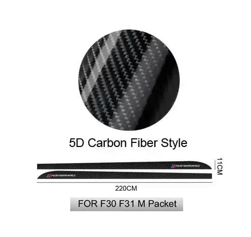 AJGX7 For BMW E90 E92 E93 F20 F21 F30 F31 F32 F33 F34 F15 F10 F01 F11 F02 G30 M Performance Side Skirt Sill Stripe Body Decals Sticker