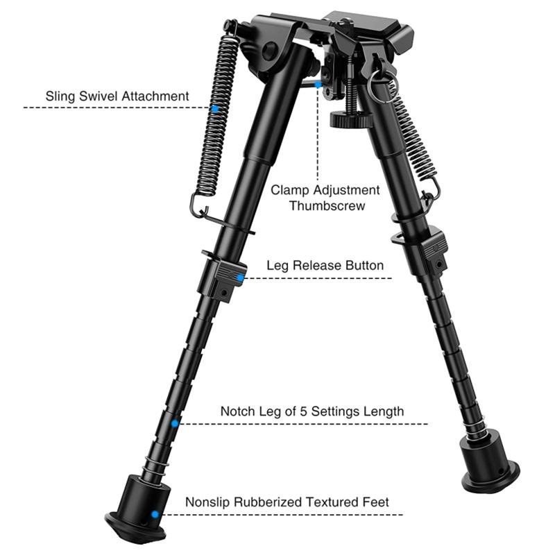 6-9 дюймов Регулируемые ножки Benchrest Охотничьи сошки для антабки