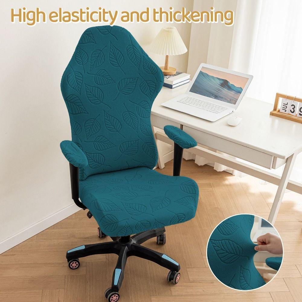Dustproof Armchair Slipcover Jacquard Pattern Elastic Seat Cover Office Seat Cover  Computer Room