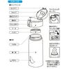 Skater Stainless Steel Mug Bottle STOT3 / STOT5 Replacement Cap Unit Light Blue Lid Gasket Spout Gasket P-STOT3 / 5-CU-A