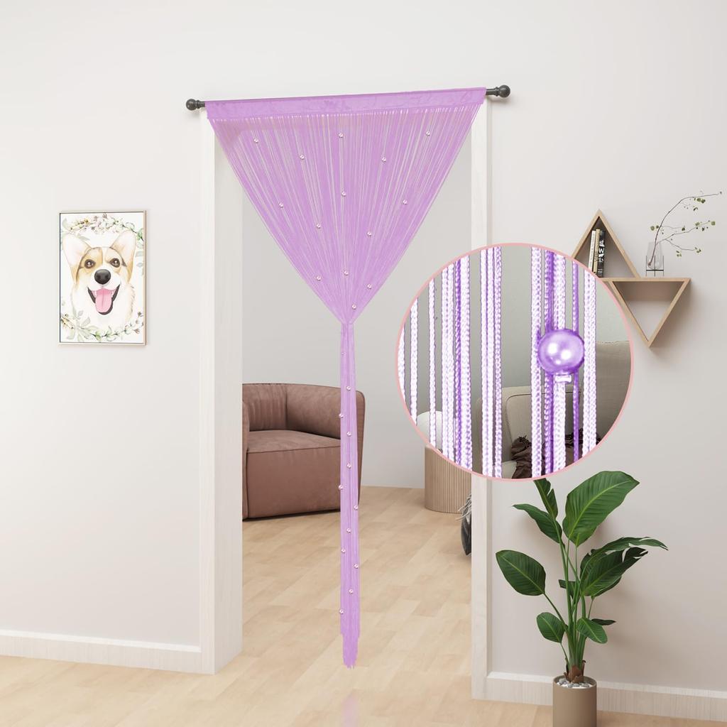 Шторы-нити, блестящие шторы с бахромой для окна 39 X 79 дюймов, разделительная полоса для двери, кисточка для свадьбы, гостиной, ванной, кофейни(шампанское)