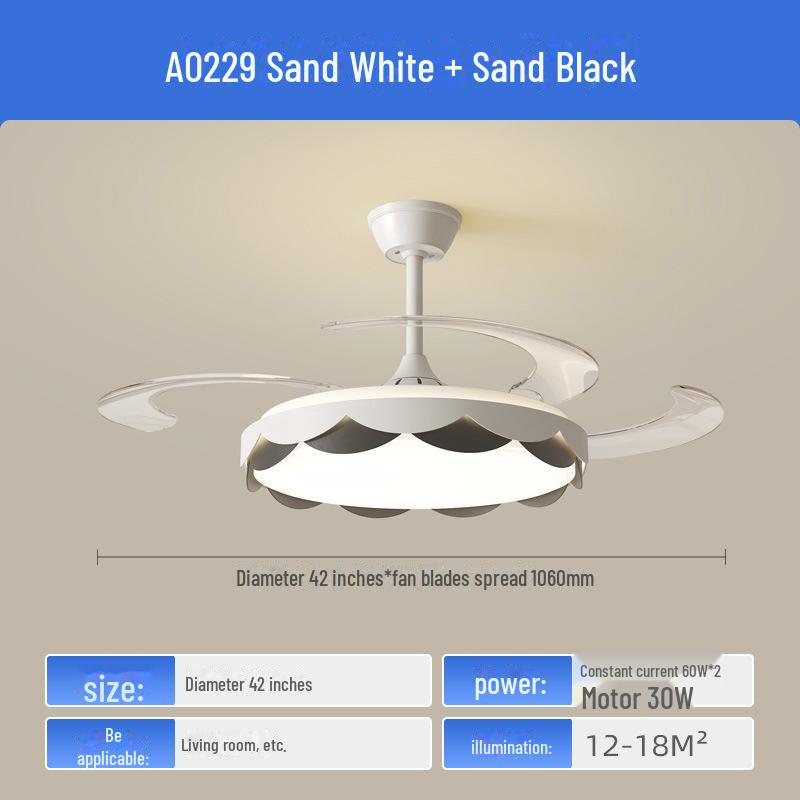 Современный потолочный вентилятор из орехового дерева с интеллектуальным преобразованием частоты для гостиной и столовой