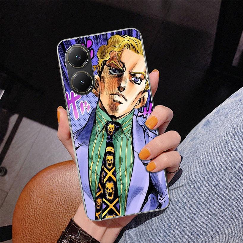 JoJo Kira Yoshikage Killer Queen Phone Case For Xiaomi Poco X7 X6 X5 Pro F7 Ultra Redmi 15C 15 13C 13 12C 12 10 10A 10C 9 9A 9C
