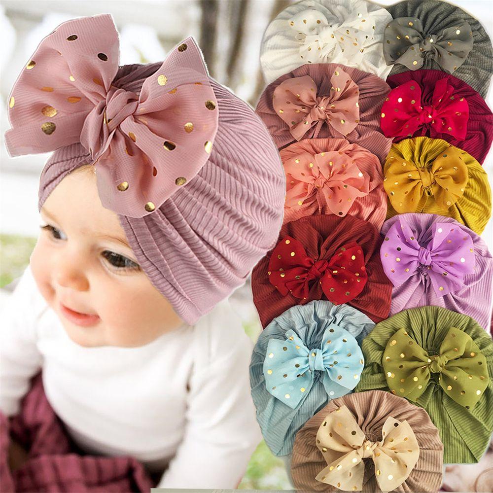 Kids Hair Accessories Headwear Head Wrap Infant Hospital Hat Bowknot Beanies Baby Turban Hat