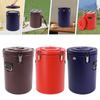 40 л Изолированное ведро из нержавеющей стали, Синее/Красное/Коричневое Круглое Изолированное Ведро для Супа Настольное для Вечеринок, Пикников на Открытом воздухе