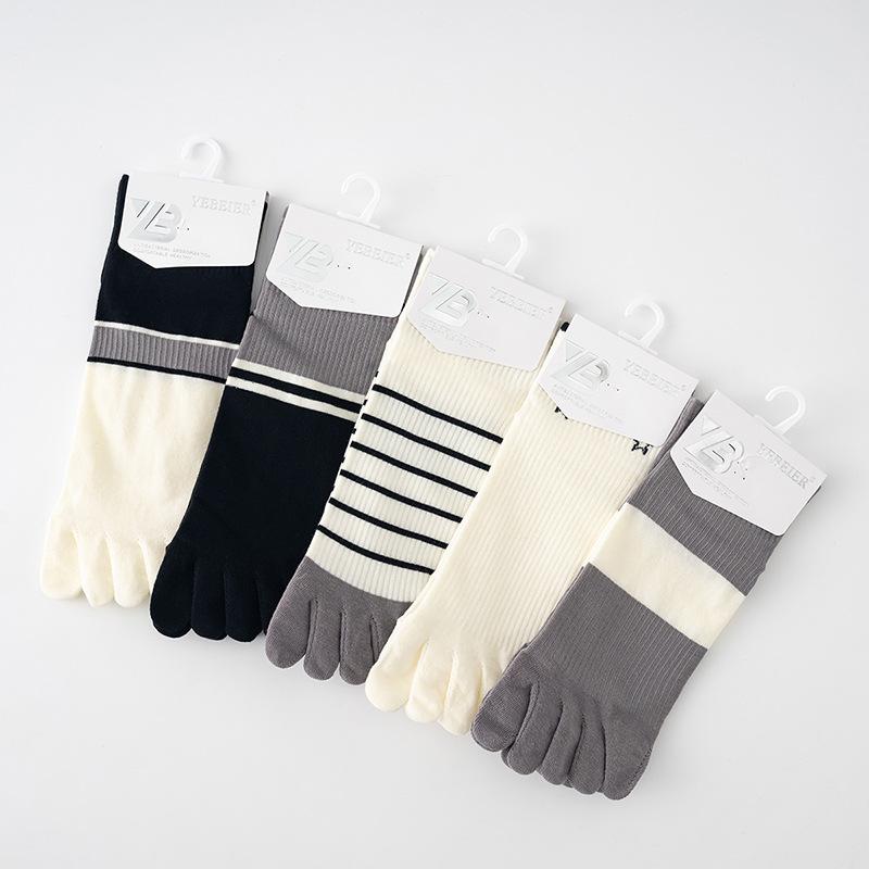 Мужские носки Носки с пятью пальцами Носки с раздельным пальцем Невидимые носки Тонкие Короткие Дышащие Тренд Корейские Хлопковые Носки с Пятью Пальцами