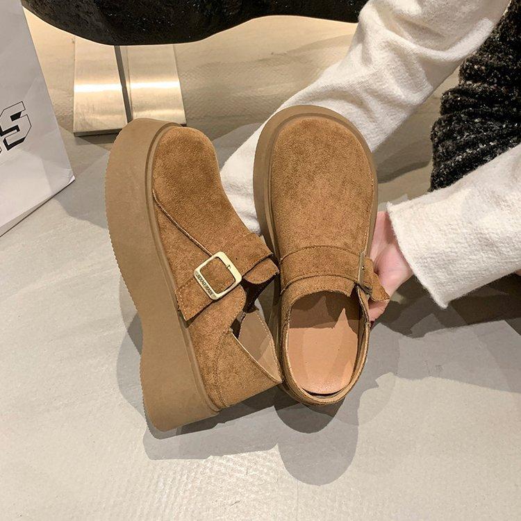 Thick-soled Bag Head Shoes Can Be Stepped On for Women's Outer Wear. In the Spring and Autumn of 2025, the New Lazy People Can Step On the Muffin T