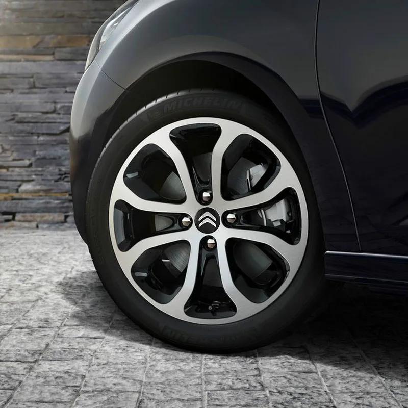 4Pcs Car Wheel Hub Center Stickers Badge Emblem For Citroen C4 C3 C5 AIRCROSS C5X e-C4 X e-C3 C-Crosser C-Elysee C1 Berlingo C6