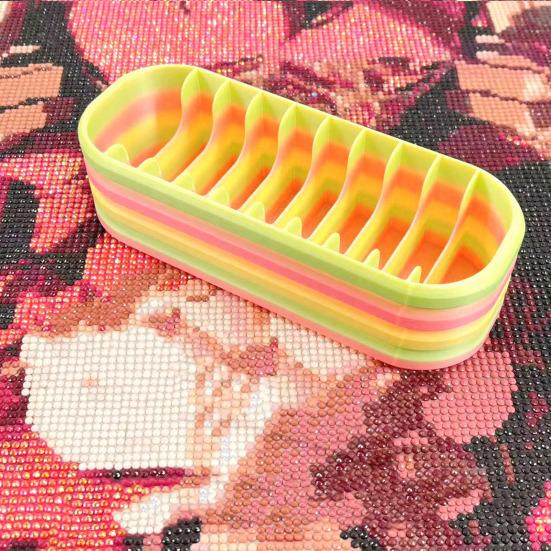 Коробка для хранения алмазных пакетиков Держатель для аксессуаров для алмазной живописи с 10 отделениями Органайзер для расходных материалов для рукоделия для алмазных пакетиков, ручек и инструментов