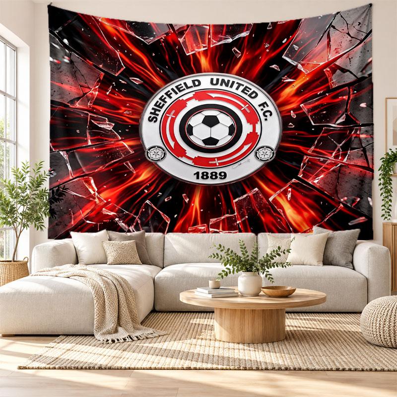 Sheffield United Football Wall Tapestry, Soft Fabric Wall Hanging, Decorative Backdrop For Bedroom Home Wall Art