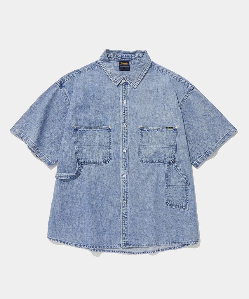 COLUMBIA UNIVERSITY Utility Two Pocket Denim Shirts_Light Jean