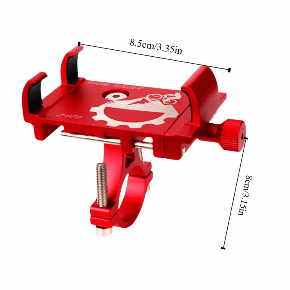 Aluminum Alloy Bike Phone Mount Red Motorcycle Phone Holder Bike Handlebar Phone Holder Bicycle