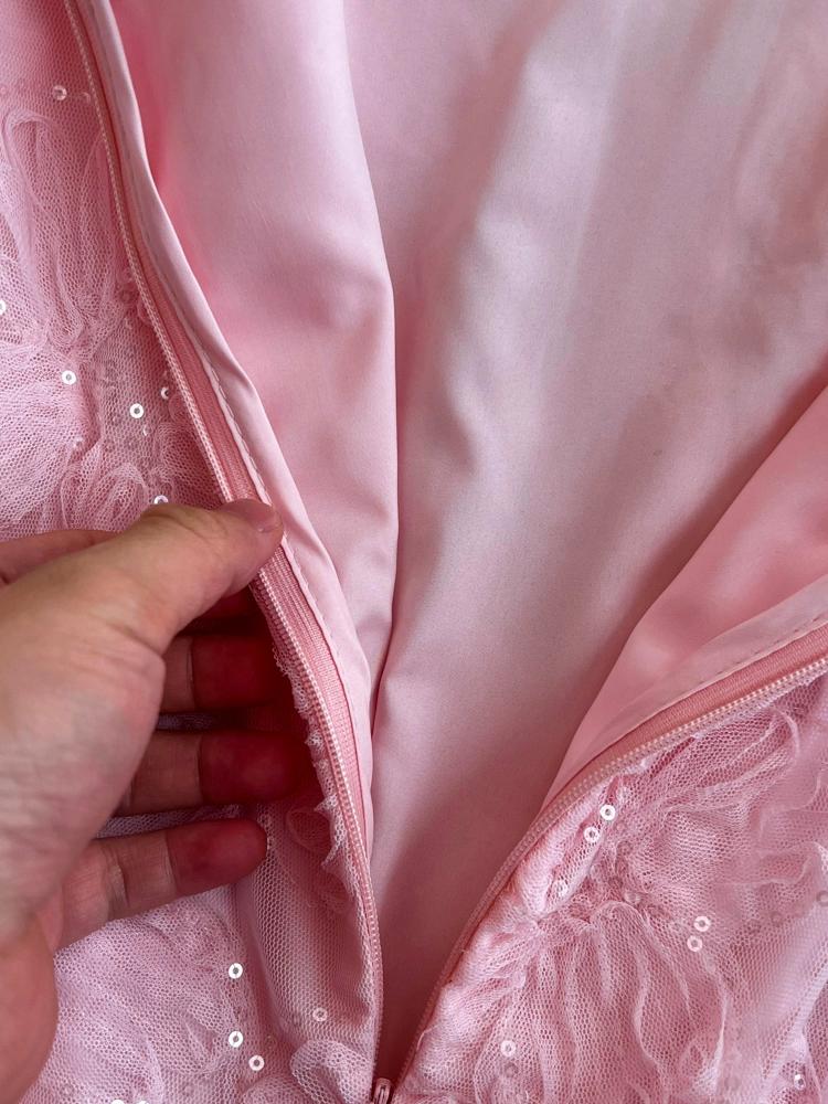 Летние женские сладкие блестящие цветочные сетчатые вечерние платья с вырезами