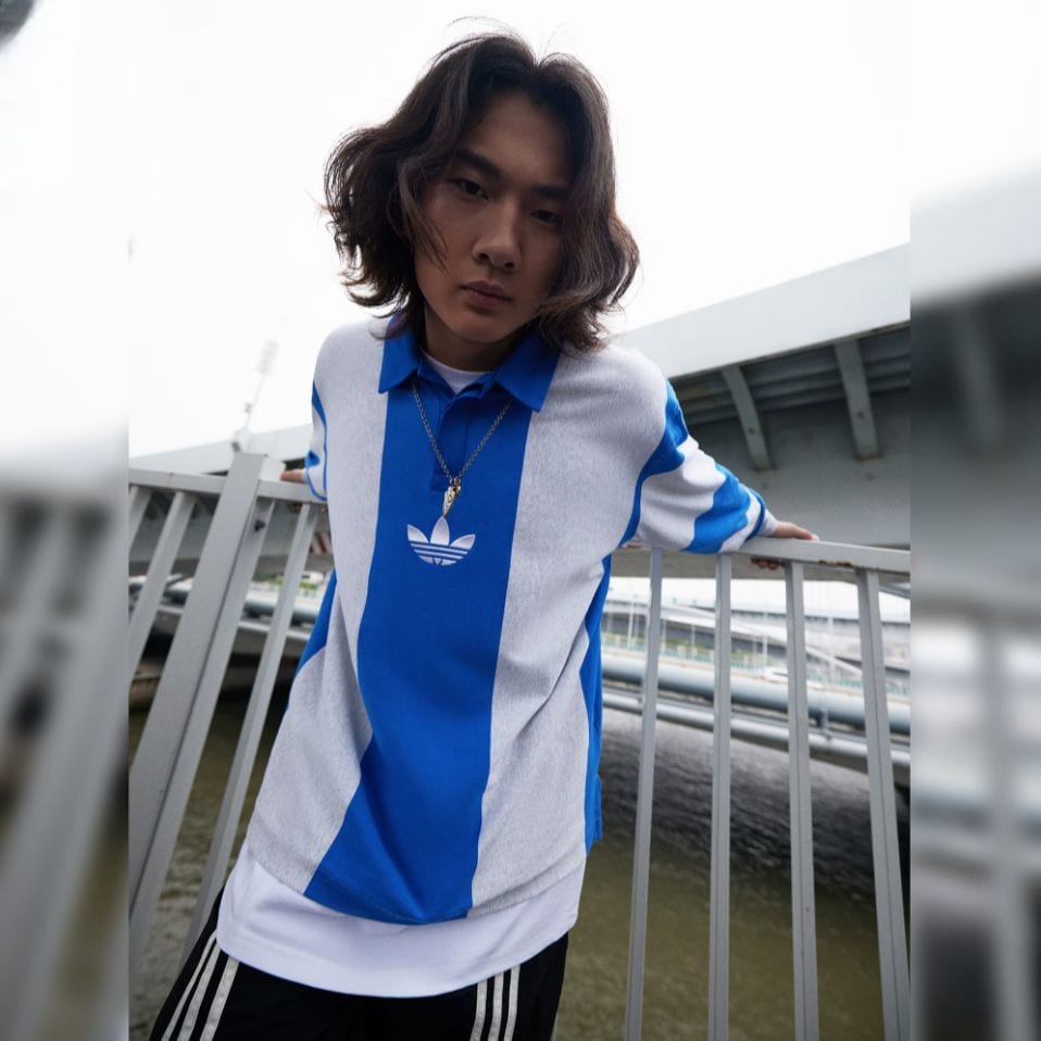 adidas Мужская синяя рубашка-поло Originals IM4584