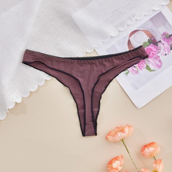 Yousheng Женские стринги Бесшовные с низкой посадкой Хлопковое нижнее белье Сексуальные трусики бикини с оборками Женские дышащие трусы