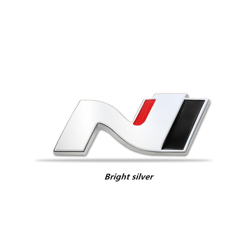 3d Metal Chrome Black Red Nline N Line Logo Car Grill Emblem Trunk Badge N Line Decal Sticker Accessories