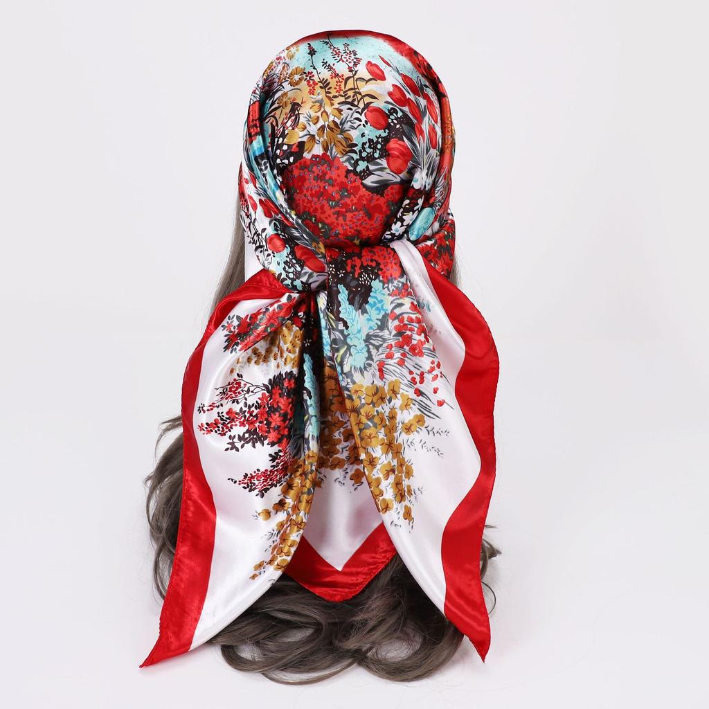 High-quality Luxurious Silk Scarves Headband Scarfs Neck Scarf For Women Chain Silk Scarf Women's Decorative Shawl