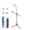 Iseebiz Microphone Microphone Mobile Phone Upright Carrying Bag Microphone Telescopic Adjustable Tripod Stand Black Stand, Straight, Holder, Holder,
