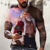 Funny Santa Claus Christmas T-Shirts 3d Print  Tops Tees Mens Shirts Summer Holiday Casual T-Shirts